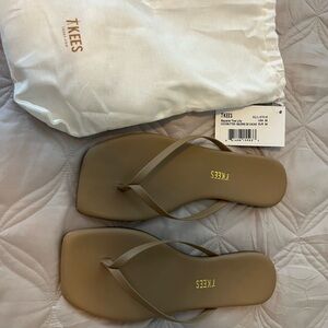 TKEES Women's Tan Flip Flops
